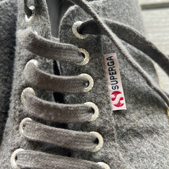 Women’s Superga Charcoal Grey wool blend sneakers size 9. Exc pre-worn cond. - Picture 3 of 12